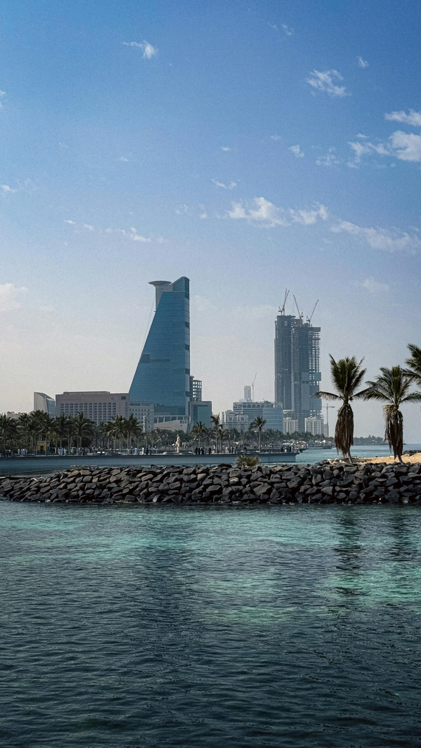 Explore the striking skyline and modern architecture of Jeddah Waterfront, Saudi Arabia's urban gem.